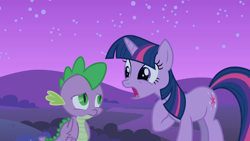 Size: 1366x768 | Tagged: safe, screencap, character:spike, character:twilight sparkle, episode:owl's well that ends well, g4, my little pony: friendship is magic