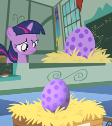 Size: 1280x1440 | Tagged: safe, screencap, character:spike, character:twilight sparkle, episode:the cutie mark chronicles, episode:the cutie re-mark, g4, my little pony: friendship is magic, comparison, egg, spike's egg
