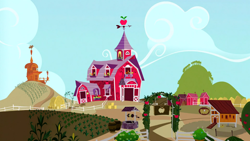 Size: 1366x768 | Tagged: safe, screencap, carrot farm, chicken coop, farm, no pony, sweet apple acres