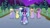 Size: 1280x720 | Tagged: safe, screencap, character:diamond mint, character:drizzle, character:orange blossom, character:parasol, character:prim posy, character:twilight sparkle, species:earth pony, species:pegasus, species:pony, species:unicorn, episode:the best night ever, g4, my little pony: friendship is magic, at the gala, background pony, clones, clothing, dress, female, gala dress, greenie sky, mare, sunset bliss, wingless, youtube link