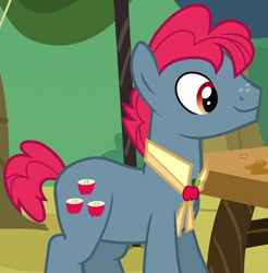Size: 600x610 | Tagged: safe, screencap, character:apple split, species:earth pony, species:pony, episode:apple family reunion, g4, my little pony: friendship is magic, apple family member, background pony, bolo tie, cropped, male, solo, stallion