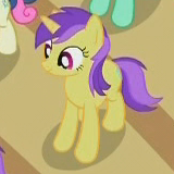 Size: 160x160 | Tagged: safe, screencap, species:pony, species:unicorn, episode:sisterhooves social, g4, my little pony: friendship is magic, background pony, banana fluff, bird's eye view, cropped, female, mare, picture for breezies, solo focus