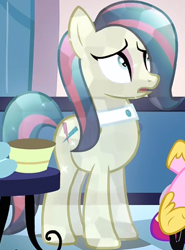 Size: 319x430 | Tagged: safe, screencap, character:bonna fide, character:princess cadance, species:crystal pony, species:pony, episode:games ponies play, g4, my little pony: friendship is magic, background pony, cropped, crystallized, female, mare, solo focus