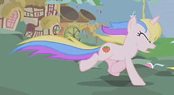 Size: 320x174 | Tagged: safe, screencap, character:holly dash, episode:swarm of the century, g4, my little pony: friendship is magic, background pony, eyes closed, solo