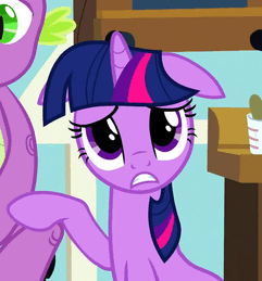 Size: 241x259 | Tagged: safe, screencap, character:spike, character:twilight sparkle, character:twilight sparkle (unicorn), species:pony, species:unicorn, episode:secret of my excess, g4, my little pony: friendship is magic, :o, adorkable, animated, blinking, cute, dork, eye shimmer, faec, floppy ears, frown, greed spike, grin, happy, head tilt, looking at you, open mouth, sad, sitting, smiling, solo focus, squee, talking, twiabetes, wide eyes
