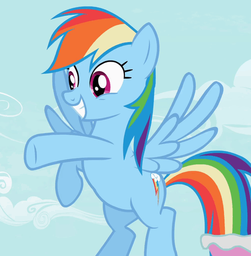 Size: 501x511 | Tagged: safe, screencap, character:rainbow dash, species:pegasus, species:pony, episode:the mysterious mare do well, g4, my little pony: friendship is magic, animated, cropped, cute, dashabetes, female, flapping, flying, gif, happy, mare, smiling, solo, sweet dreams fuel, waving, wings