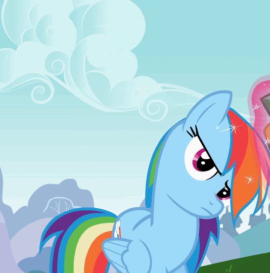 Size: 534x540 | Tagged: safe, screencap, character:rainbow dash, episode:the mysterious mare do well, g4, my little pony: friendship is magic, animated, cracking joints, magic