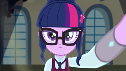Size: 1280x720 | Tagged: safe, screencap, character:twilight sparkle, character:twilight sparkle (scitwi), species:eqg human, equestria girls:friendship games, g4, my little pony:equestria girls, left handed, solo