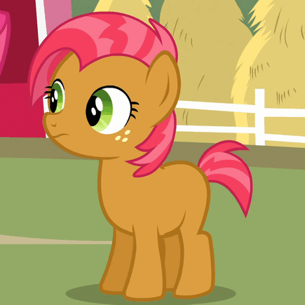 Size: 435x435 | Tagged: safe, screencap, character:apple bloom, character:babs seed, episode:one bad apple, g4, my little pony: friendship is magic, adorababs, animated, cute, s03e04, solo