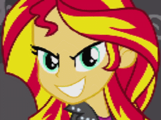 Size: 320x239 | Tagged: safe, artist:toonalexsora007, edit, edited screencap, screencap, character:sunset shimmer, character:twilight sparkle, my little pony:equestria girls, animated, broom, evil grin, fade, live action, nintendo 64, you must be new here