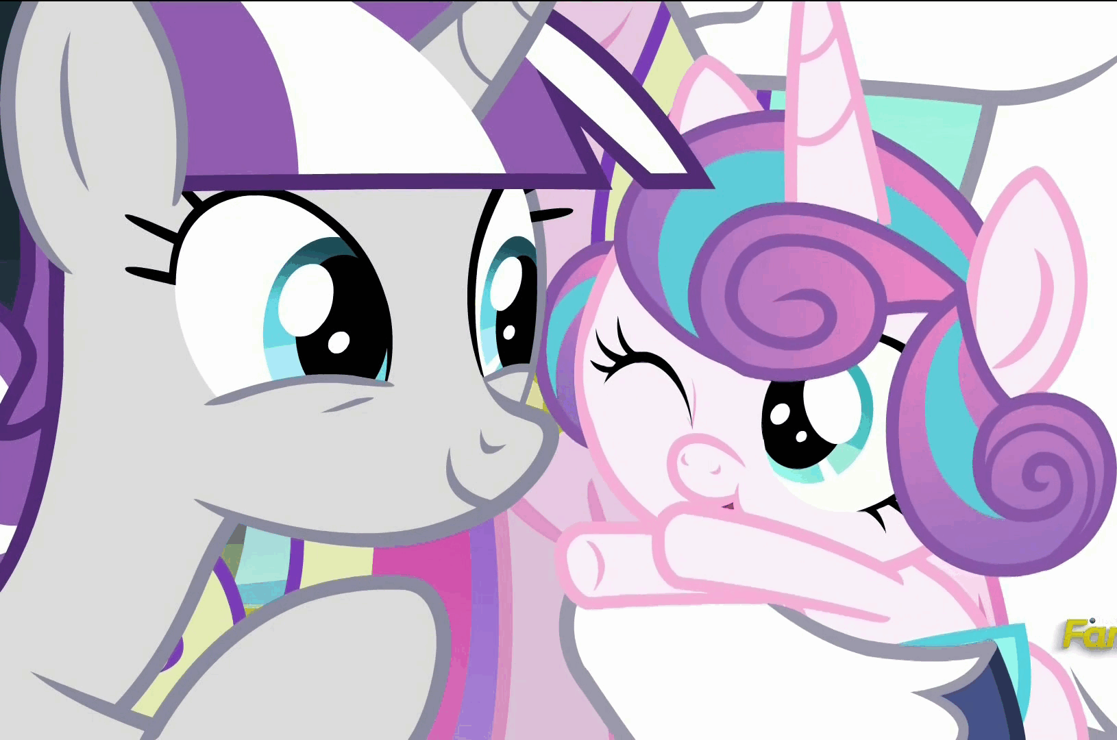 Size: 1630x1080 | Tagged: safe, screencap, character:princess flurry heart, character:shining armor, character:twilight velvet, species:pony, episode:the crystalling, g4, my little pony: friendship is magic, animated, baby, baby alicorn, baby flurry heart, baby pony, cute, diaper, flurrybetes, foal, grandmother, grandmother and grandchild, grandmother and granddaughter, hoofy-kicks, loop, one eye closed, wink