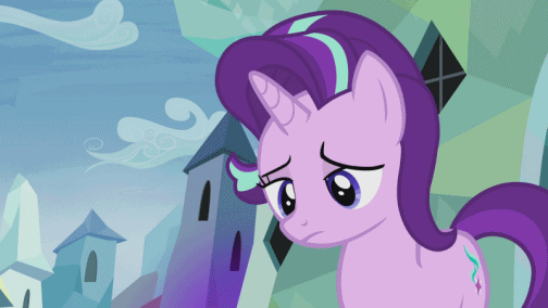 Size: 504x284 | Tagged: safe, screencap, character:starlight glimmer, episode:the crystalling, g4, my little pony: friendship is magic, animated, frown, invisible stallion, moaning, out of context, solo
