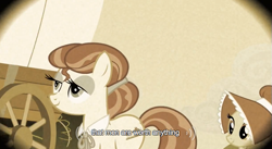 Size: 613x337 | Tagged: safe, screencap, character:granny smith, character:sew 'n sow, species:earth pony, species:pony, episode:family appreciation day, g4, my little pony: friendship is magic, female, mare, young granny smith, youtube caption