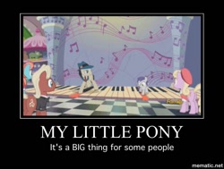 Size: 750x567 | Tagged: safe, screencap, character:beaude mane, character:luckette, character:strawberry ice, character:tornado bolt, episode:the gift of the maud pie, g4, my little pony: friendship is magic, big (movie), cute, image macro, lucky breaks, meme, motivational poster, pun