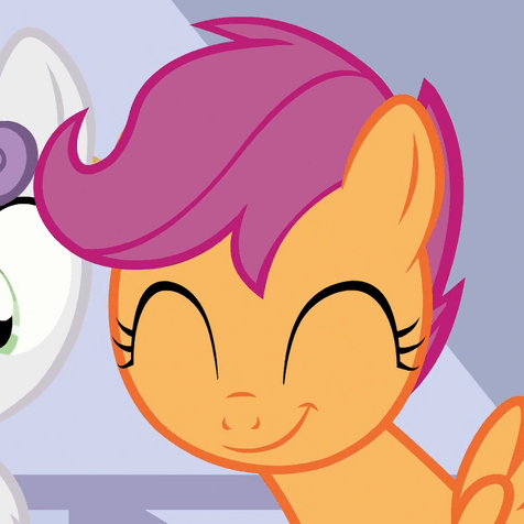 Size: 476x476 | Tagged: safe, screencap, character:scootaloo, character:sweetie belle, species:pegasus, species:pony, episode:on your marks, g4, my little pony: friendship is magic, animated, cute, cutealoo, nodding