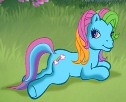 Size: 480x390 | Tagged: safe, screencap, character:rainbow dash, character:rainbow dash (g3), episode:greetings from unicornia, g3, cropped, solo