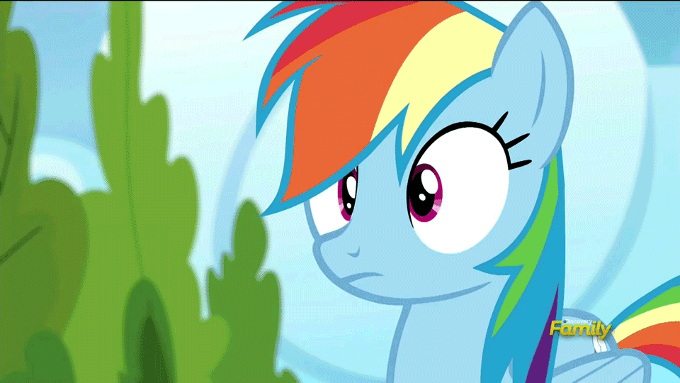 Size: 960x540 | Tagged: safe, screencap, character:rainbow dash, episode:newbie dash, g4, my little pony: friendship is magic, animated, discovery family logo, looking around, rainbow fall, road, runway, solo