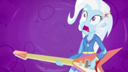Size: 1920x1080 | Tagged: safe, screencap, character:trixie, episode:guitar centered, equestria girls:rainbow rocks, g4, my little pony:equestria girls, electric guitar, flying v, guitar, solo