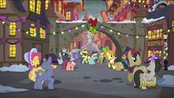 Size: 1920x1080 | Tagged: safe, screencap, character:blewgrass, character:carrot top, character:fiddlesticks, character:golden harvest, character:octavia melody, character:pitch perfect, episode:a hearth's warming tail, g4, my little pony: friendship is magic, apple family member, bonnie rose, discovery family logo
