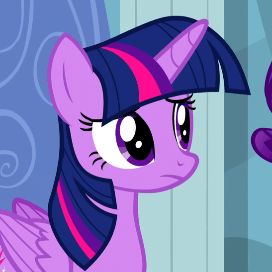 Size: 547x547 | Tagged: safe, screencap, character:rarity, character:twilight sparkle, character:twilight sparkle (alicorn), species:alicorn, species:pony, episode:tanks for the memories, g4, my little pony: friendship is magic, animated, female, floppy ears, mare