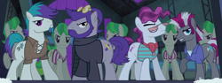 Size: 1264x477 | Tagged: safe, screencap, episode:power ponies, g4, my little pony: friendship is magic, blow dry, comb over, henchmen, neon brush, quick trim, the unconditioner