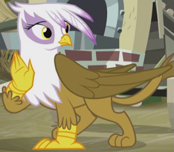 Size: 515x450 | Tagged: safe, screencap, character:gilda, species:griffon, episode:the lost treasure of griffonstone, g4, my little pony: friendship is magic, cropped, cute, female, gildadorable, solo, waving