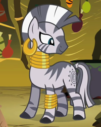 Size: 400x500 | Tagged: safe, screencap, character:zecora, species:pony, species:zebra, episode:the cutie pox, g4, my little pony: friendship is magic, female, mare, solo
