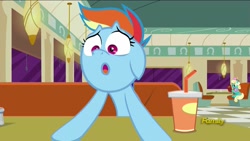 Size: 1920x1080 | Tagged: safe, screencap, character:rainbow dash, episode:the saddle row review, g4, my little pony: friendship is magic, discovery family logo, faec, honey curls, mare e. lynn, rainbow dash is best facemaker