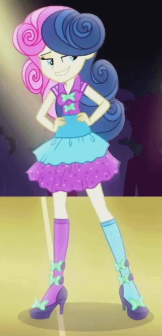 Size: 324x670 | Tagged: safe, screencap, character:bon bon, character:sweetie drops, episode:life is a runway, equestria girls:rainbow rocks, g4, my little pony:equestria girls, animated, cropped, solo