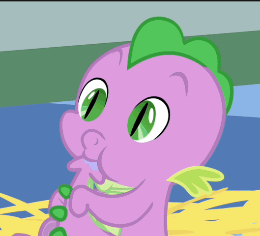 Size: 529x480 | Tagged: safe, screencap, character:spike, episode:the cutie mark chronicles, g4, my little pony: friendship is magic, animated, baby, baby dragon, baby spike, cropped, loop, tail sucking