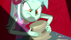 Size: 1280x720 | Tagged: safe, screencap, character:lyra heartstrings, episode:all's fair in love & friendship games, g4, my little pony:equestria girls, clay, pottery, pottery wheel, sculpting