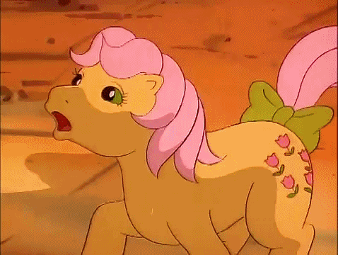 Size: 478x360 | Tagged: safe, screencap, character:megan williams, character:posey, species:human, species:pony, episode:fugitive flowers, g1, my little pony 'n friends, animated, florie, plant, you know for kids