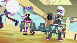 Size: 1280x720 | Tagged: safe, screencap, character:photo finish, character:sandalwood, episode:photo finished, equestria girls:friendship games, g4, my little pony:equestria girls, pixel pizazz, the snapshots, violet blurr