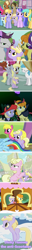Size: 327x2558 | Tagged: safe, screencap, character:carrot top, character:cherry berry, character:cloud kicker, character:daisy, character:derpy hooves, character:dinky hooves, character:doctor whooves, character:golden harvest, character:liza doolots, character:meadow song, character:millie, character:minuette, character:petunia, character:pinkie pie, character:rainbow dash, character:rarity, character:sea swirl, character:sunshower raindrops, character:time turner, character:tootsie flute, character:twilight sparkle, character:white lightning, character:written script, species:pegasus, species:pony, episode:flutter brutter, g4, my little pony: friendship is magic, female, mare