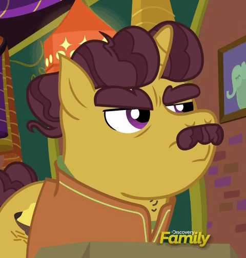 Size: 480x504 | Tagged: safe, screencap, character:coriander cumin, species:pony, episode:spice up your life, g4, my little pony: friendship is magic, animated, discovery family logo, loop, the tasty treat