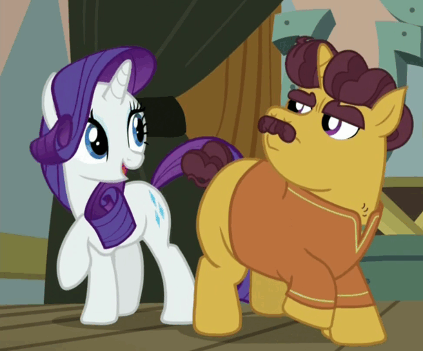 Size: 613x508 | Tagged: safe, screencap, character:coriander cumin, character:rarity, species:pony, episode:spice up your life, g4, my little pony: friendship is magic, animated, it's gonna work, loop