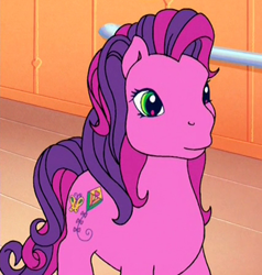 Size: 380x400 | Tagged: safe, screencap, character:sky wishes, species:pony, episode:dancing in the clouds, g3, smiling, solo