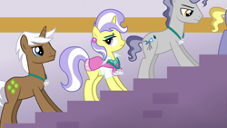 Size: 1280x720 | Tagged: safe, screencap, character:mochaccino, character:ponet, character:rare find, character:star bright, character:upper crust, species:pony, episode:princess spike, g4, my little pony: friendship is magic, skunk stripe