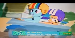 Size: 853x436 | Tagged: safe, screencap, character:rainbow dash, character:scootaloo, species:pegasus, species:pony, episode:the cart before the ponies, g4, my little pony: friendship is magic
