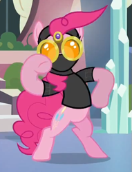 Size: 393x515 | Tagged: safe, screencap, character:pinkie pie, episode:pinkie spy, episode:the crystal empire, g4, my little pony: friendship is magic, my little pony:equestria girls, splinter cell, spy