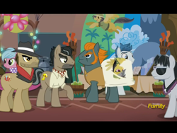 Size: 2048x1536 | Tagged: safe, screencap, character:burning passion, character:daring do, character:doctor caballeron, species:pony, episode:stranger than fanfiction, body pillow, daring daki, discovery family logo