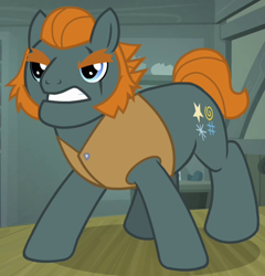 Size: 466x485 | Tagged: safe, screencap, character:rogue, species:earth pony, species:pony, episode:daring don't, g4, my little pony: friendship is magic, clothing, cropped, henchmen, male, sideburns, solo, stallion