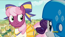 Size: 1920x1080 | Tagged: safe, screencap, character:cheerilee, character:rarity, species:pony, episode:the cart before the ponies, g4, my little pony: friendship is magic, cheerileeder, cheerleader