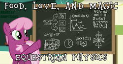 Size: 1020x536 | Tagged: safe, screencap, character:cheerilee, species:pony, episode:the cart before the ponies, g4, my little pony: friendship is magic, chalkboard, graph, light cone, math, pie chart, solo, teacher, teaching