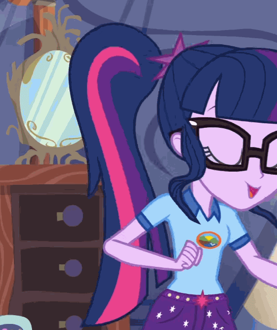Size: 545x648 | Tagged: safe, screencap, character:twilight sparkle, character:twilight sparkle (scitwi), species:eqg human, equestria girls:legend of everfree, g4, my little pony:equestria girls, animated, no context, ponytail