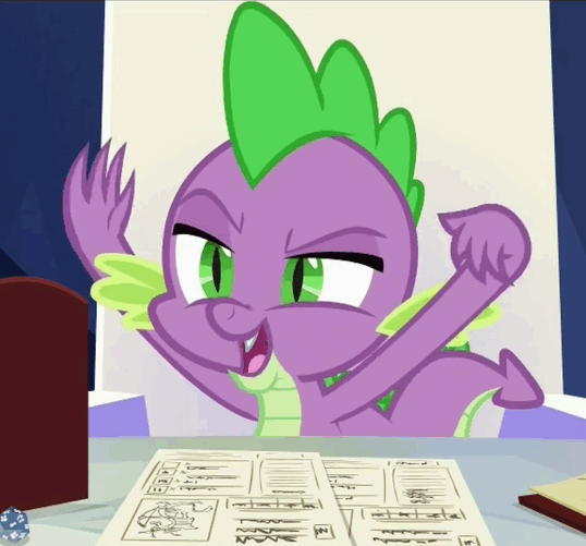 Size: 538x501 | Tagged: safe, screencap, character:spike, episode:dungeons & discords, animated, dungeons and dragons, gif, imagination, loop, ogres and oubliettes, tabletop gaming