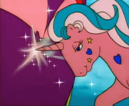 Size: 432x354 | Tagged: safe, screencap, character:dazzle glow, species:pony, g1, my little pony tales, animated, gif, magic