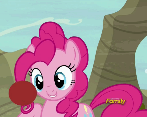 Size: 619x493 | Tagged: safe, screencap, character:pinkie pie, species:pony, episode:buckball season, g4, my little pony: friendship is magic, animated, gif, loop, prehensile mane