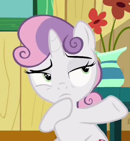 Size: 437x475 | Tagged: safe, screencap, character:sweetie belle, species:pony, episode:the fault in our cutie marks, g4, my little pony: friendship is magic, consider the following, dab, reaction image, solo