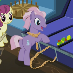 Size: 819x819 | Tagged: safe, screencap, character:horseshoe comet, character:lock heart, species:pony, episode:viva las pegasus, g4, my little pony: friendship is magic, cropped, las pegasus resident, male, skeeball, stallion, tickets